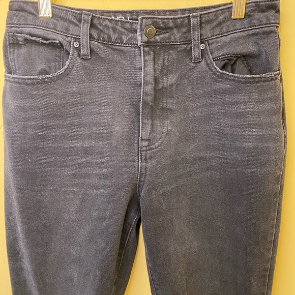 No Boundaries Jeans Size 9/6-8 Washed Black Distressed Skinny Leg - Picture 2 of 8